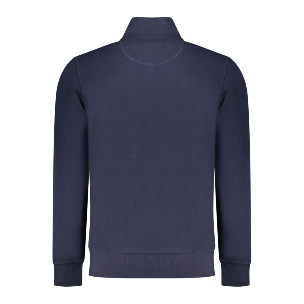 Blue cotton men's sweatshirt by North Sails featuring a crew neck and casual fit, displayed on a plain background.