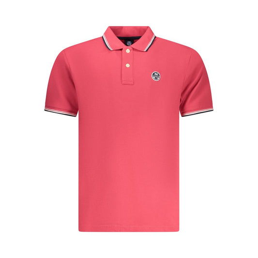 North Sails Red Cotton Men Polo North Sails