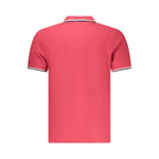 Red cotton men's polo shirt by North Sails, featuring a classic fit and short sleeves.