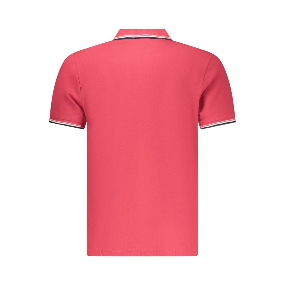 Red cotton men's polo shirt by North Sails, featuring a classic fit and short sleeves.