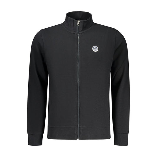 North Sails Black Cotton Men Sweatshirt North Sails
