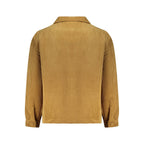 Rifle men's brown polyester shirt with long sleeves and button-front design, casual style for everyday wear.