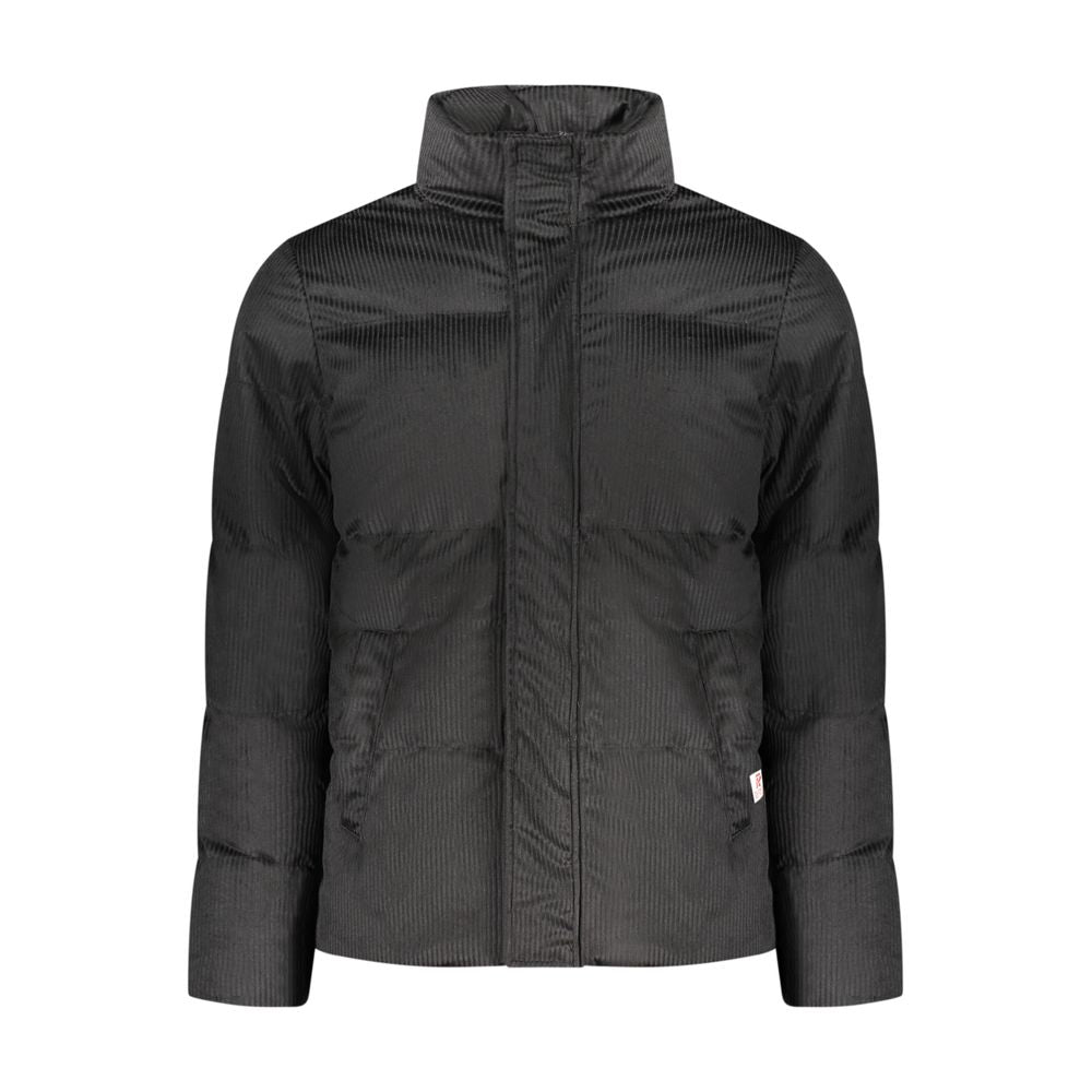 Black Rifle polyester men's jacket with a front zipper, stand collar, and casual fit, suitable for outdoor and everyday wear.