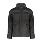 Black Rifle polyester men's jacket with a front zipper, stand collar, and casual fit, suitable for outdoor and everyday wear.