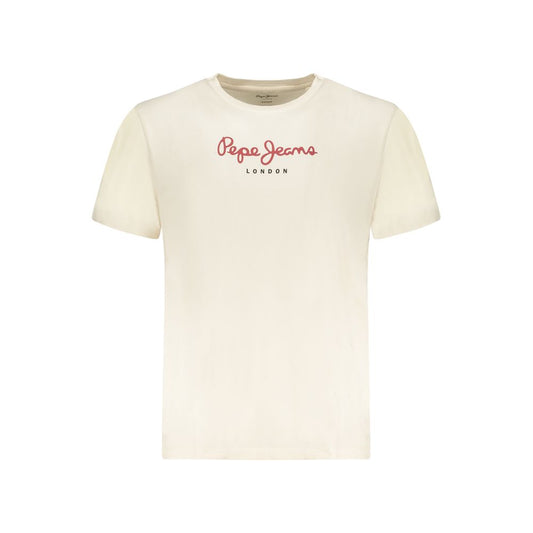 Pepe Jeans Beige Cotton Men's T-Shirt Pepe Jeans