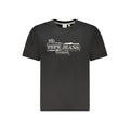 Black cotton men's T-shirt by Pepe Jeans, featuring a classic fit and short sleeves, displayed on a plain background.