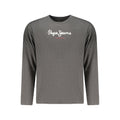 Pepe Jeans men's gray cotton T-shirt with round neckline and short sleeves, casual style, front logo detail.