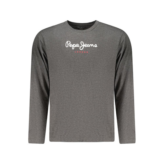 Pepe Jeans Grigio Cotton Men T-Shirt Pepe Jeans