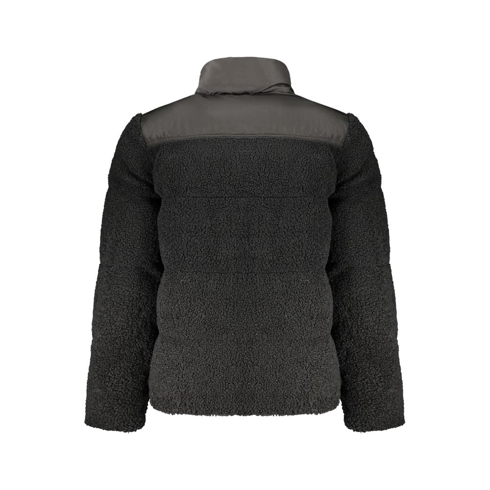 Black Rifle men's polyester jacket with a sleek design, featuring a front zipper, collar, and functional pockets.