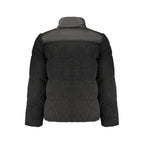 Black Rifle men's polyester jacket with a sleek design, featuring a front zipper, collar, and functional pockets.