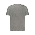 Pepe Jeans men's gray cotton T-shirt with round neckline and short sleeves, casual and comfortable fit.