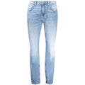 Pepe Jeans Azzurro cotton women's jeans shown in a casual fit with classic five-pocket design and light blue denim color.