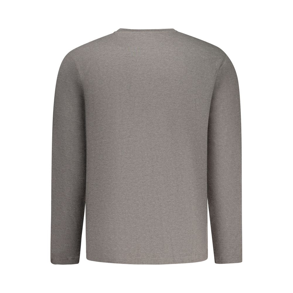 Pepe Jeans men's gray cotton T-shirt with round neck and short sleeves, casual style, front view.