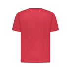 Red cotton men's T-shirt by Pepe Jeans with a classic fit and round neckline, displayed on a neutral background.