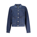 Pepe Jeans Blu cotton women’s jacket with a casual fit, featuring a front zipper and stylish design.