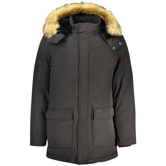 Guess Jeans Black Polyester Mens Jacket Guess Jeans