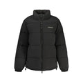 Guess Jeans Nero polyester women's jacket displayed, featuring a sleek black design with a front zipper and stylish collar.