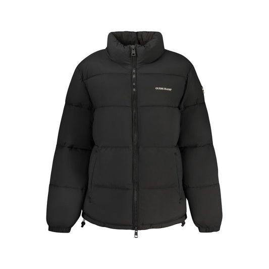 Guess Jeans Nero Polyester Woman Jacket Guess Jeans