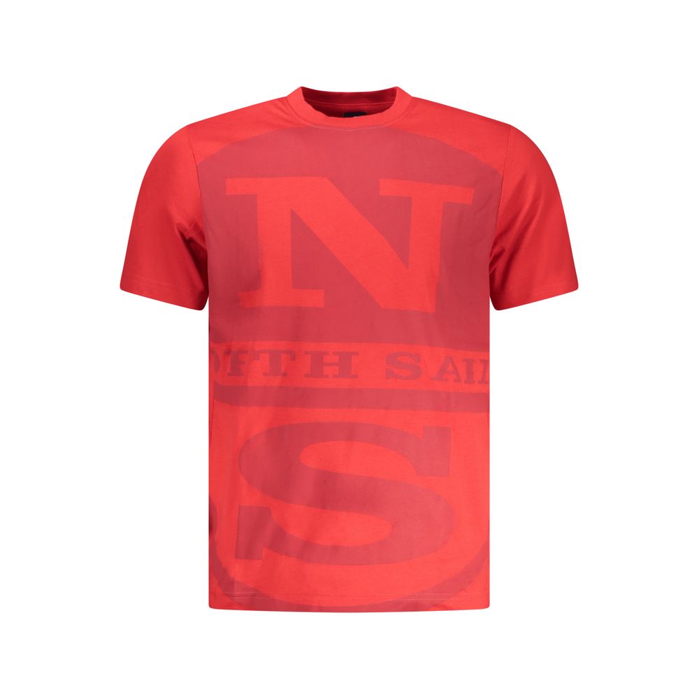 North Sails Rosso Cotton Men’s T-Shirt, white, casual crew neck tee with North Sails branding on front, soft cotton fabric.