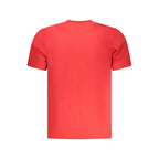 North Sails Rosso cotton men's T-shirt, plain red crew neck shirt with short sleeves, casual style, front view.