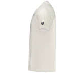 White cotton men's T-shirt by North Sails, featuring a classic fit and crew neckline, displayed flat on a neutral background.
