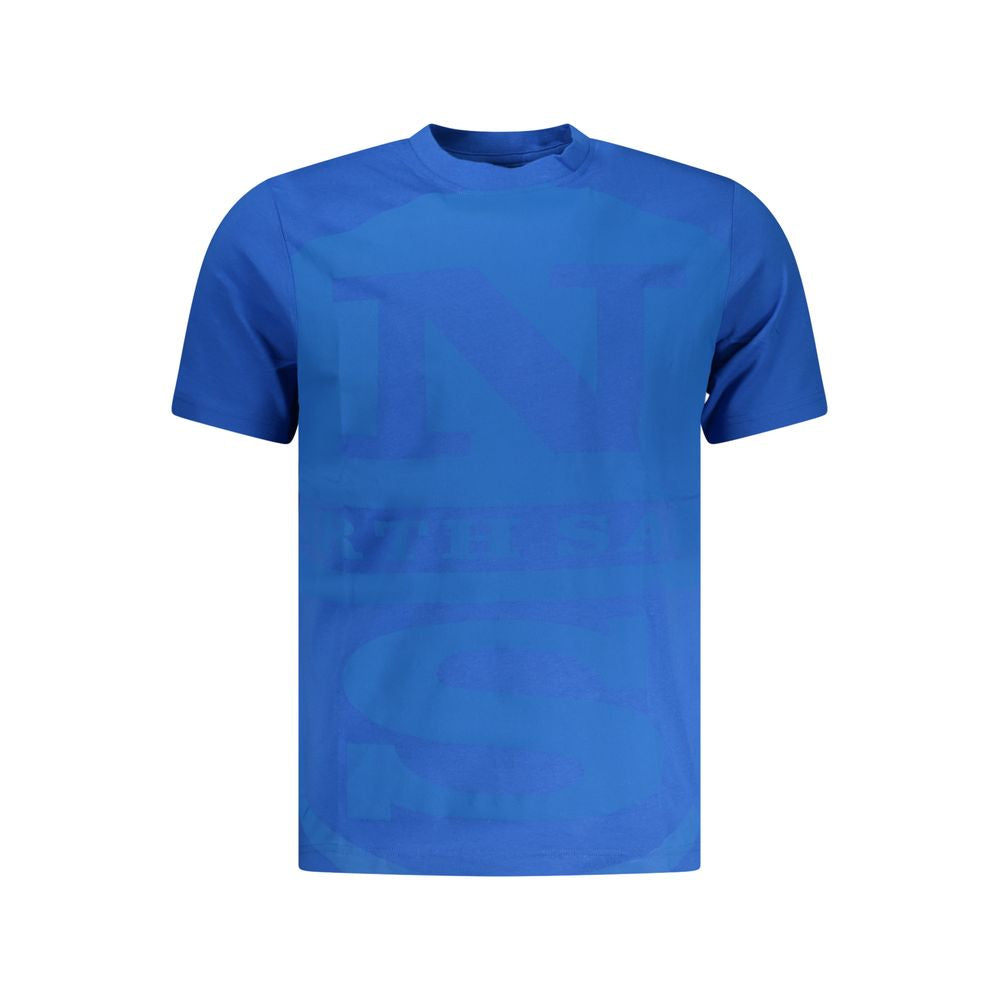 Blue cotton men's T-shirt by North Sails featuring a classic crew neck and subtle branding, ideal for casual wear.