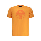 North Sails Arancione cotton men's T-shirt with crew neck and short sleeves, featuring a casual fit and vibrant orange color.