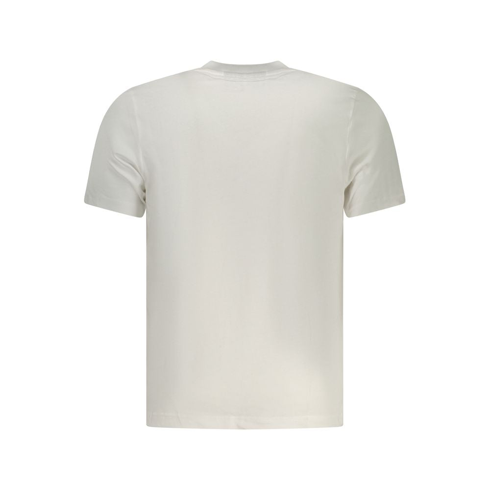 North Sails Bianco Cotton men's T-shirt displayed on a hanger, featuring a classic white design and crew neck style.