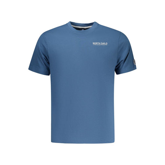 North Sails Blue Cotton Men T-Shirt North Sails