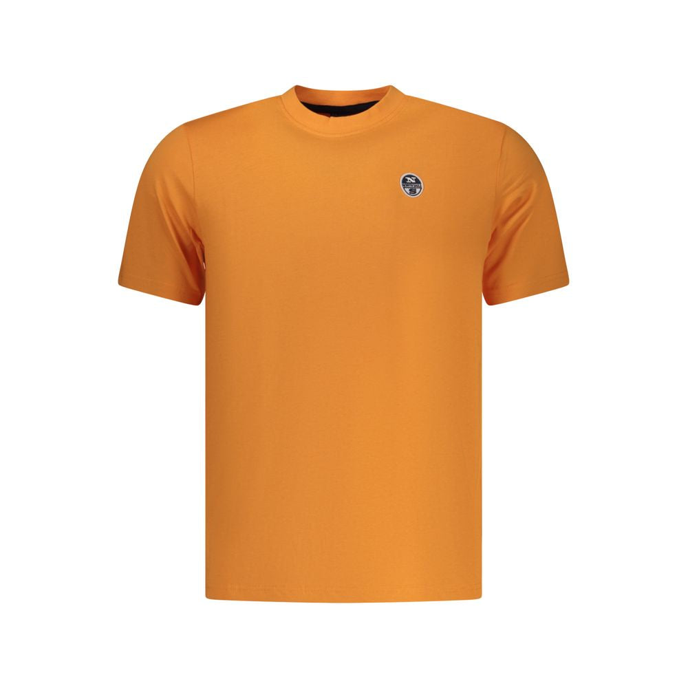 North Sails Arancione cotton men's T-shirt with crew neck and short sleeves, displayed flat against a white background.