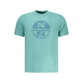 North Sails Azzurro cotton men's T-shirt displayed flat, featuring a classic crew neck and North Sails branding.