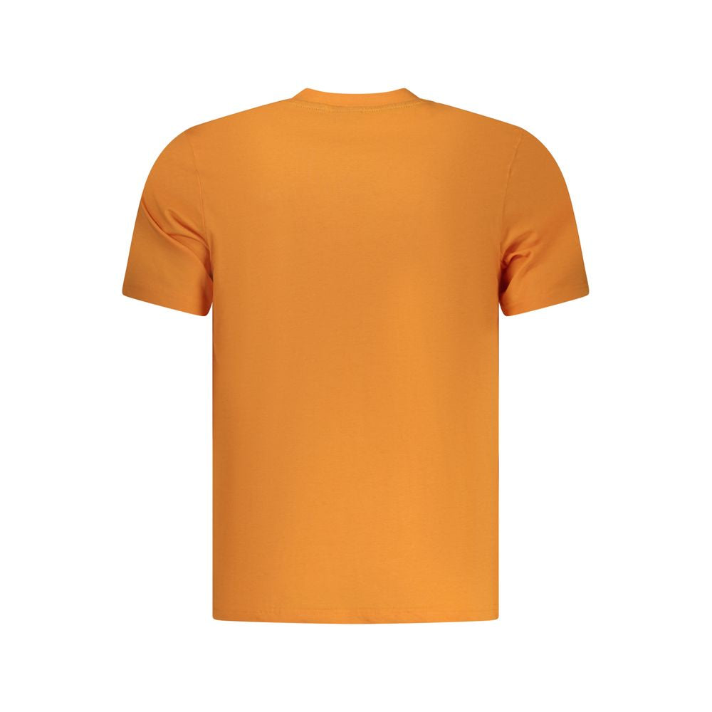 North Sails Arancione cotton men's T-shirt displayed flat, featuring a vibrant orange color and classic crew neck design.