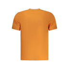 North Sails Arancione cotton men's T-shirt displayed flat, featuring a vibrant orange color and classic crew neck design.