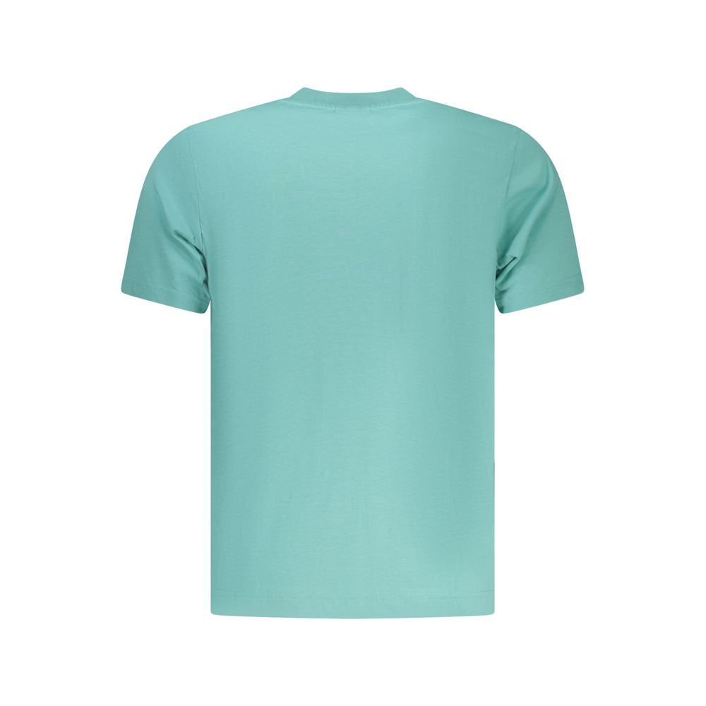 North Sails Azzurro cotton men's T-shirt showing a classic fit and blue color with the North Sails logo on the chest.