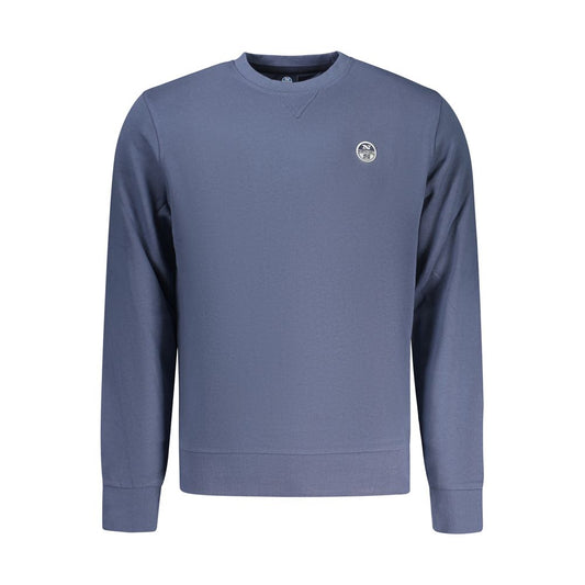North Sails Blue Cotton Men Sweatshirt North Sails