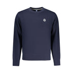 North Sails men's blue cotton sweatshirt with a crewneck and long sleeves, casual and comfortable for everyday wear.