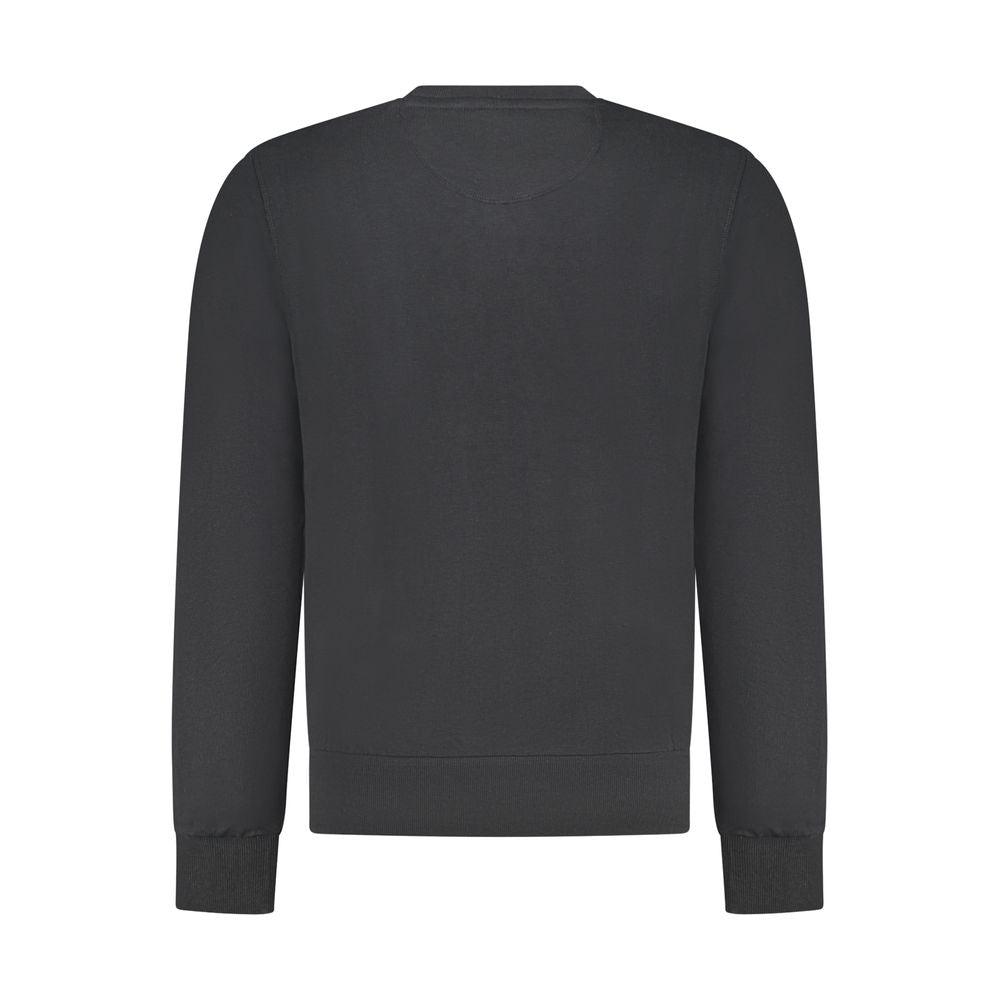 Black North Sails cotton men's sweatshirt with a relaxed fit and crew neckline, featuring the North Sails logo on the chest.