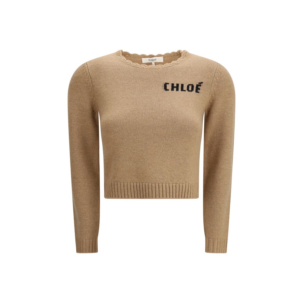 Chloé Brown Wool Sweatshirt Chloé