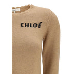 Chloé Brown Wool Sweatshirt Chloé