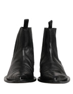 Dolce & Gabbana Black Chelsea Men Short Ankle Boots Shoes - Eljoys Fashion 