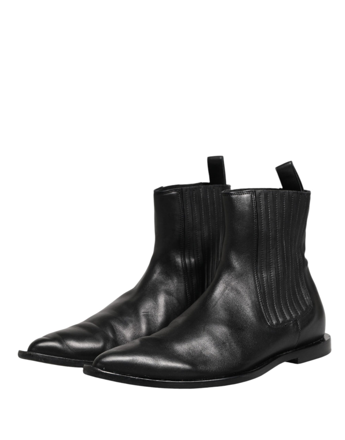 Dolce & Gabbana Black Chelsea Men Short Ankle Boots Shoes - Eljoys Fashion 