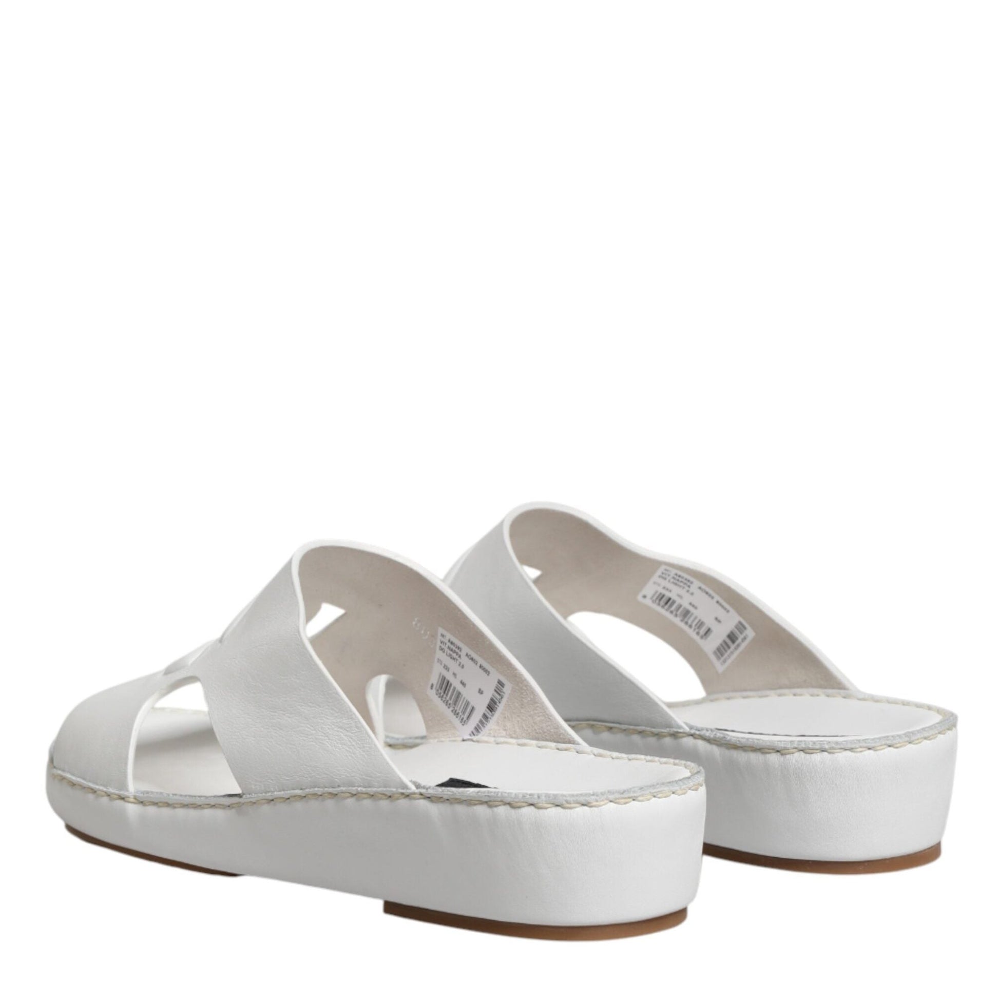 Dolce & Gabbana White DG Cutout Slides Slippers Flats Shoes