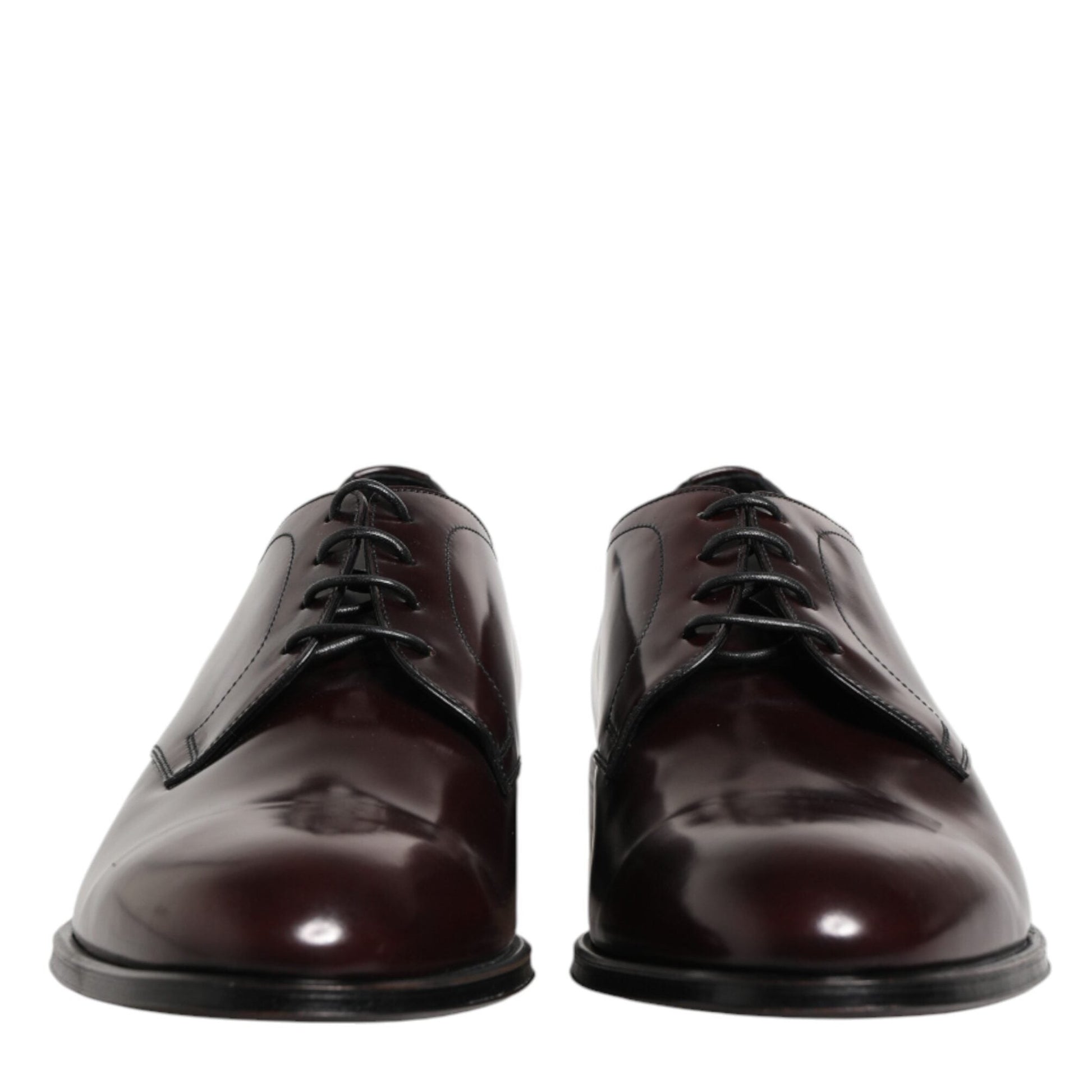 Dolce & Gabbana Black Lace Up Leather Dress Derby Men Shoes