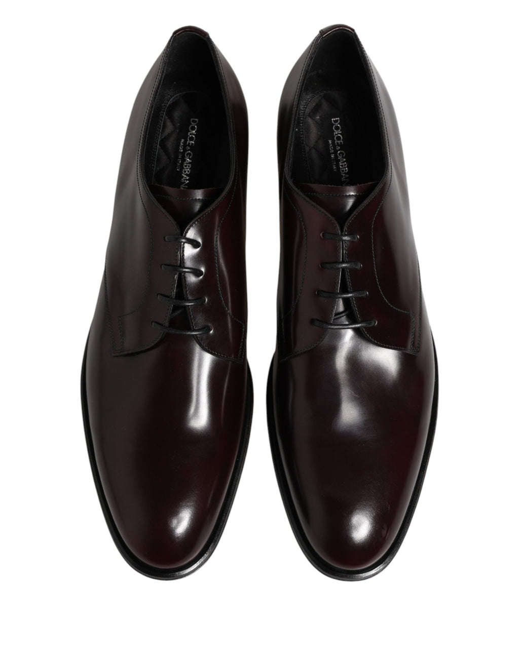 Dolce & Gabbana Black Lace Up Leather Dress Derby Men Shoes - Eljoys Fashion 