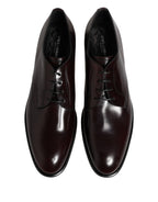 Dolce & Gabbana Black Lace Up Leather Dress Derby Men Shoes - Eljoys Fashion 