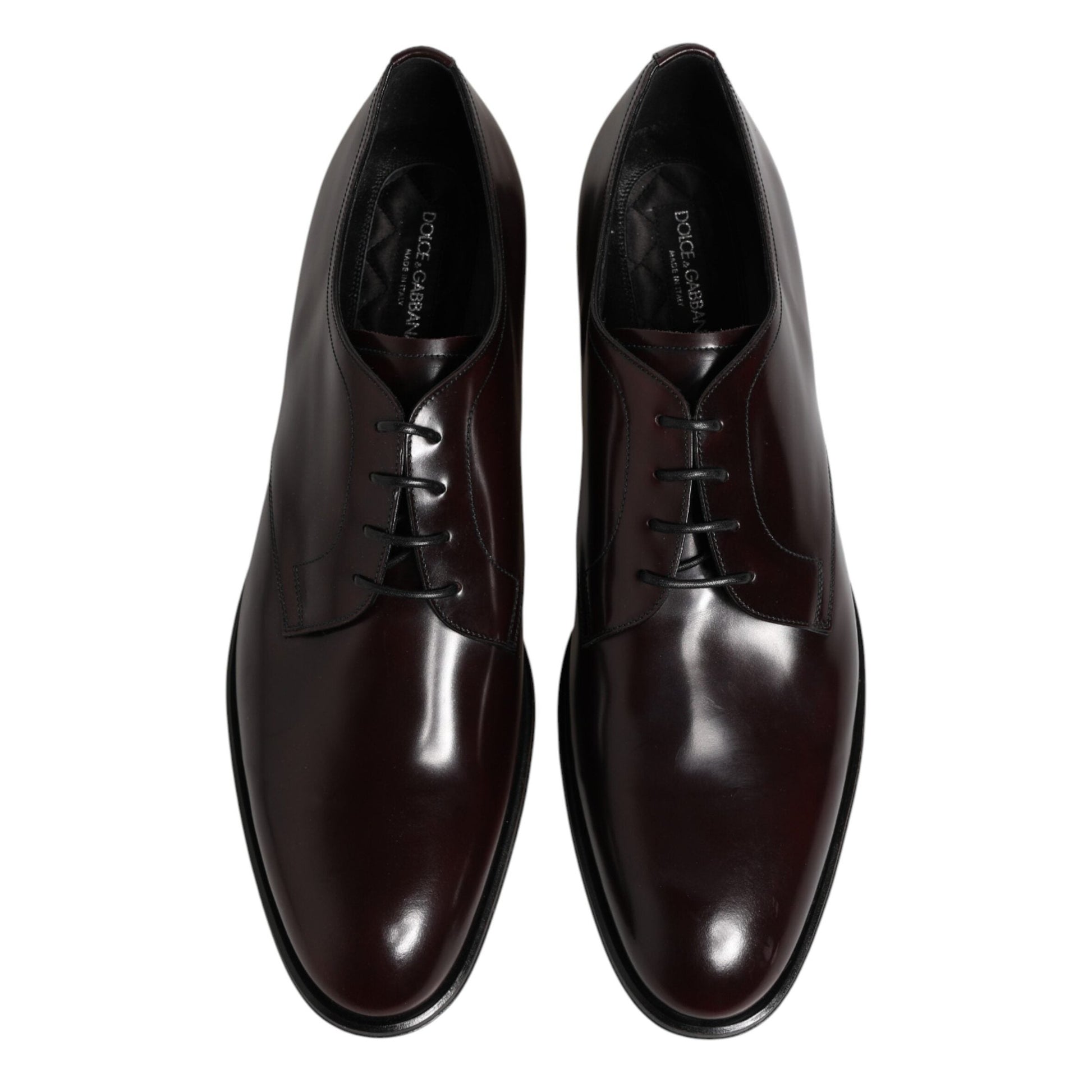 Dolce & Gabbana Black Lace Up Leather Dress Derby Men Shoes