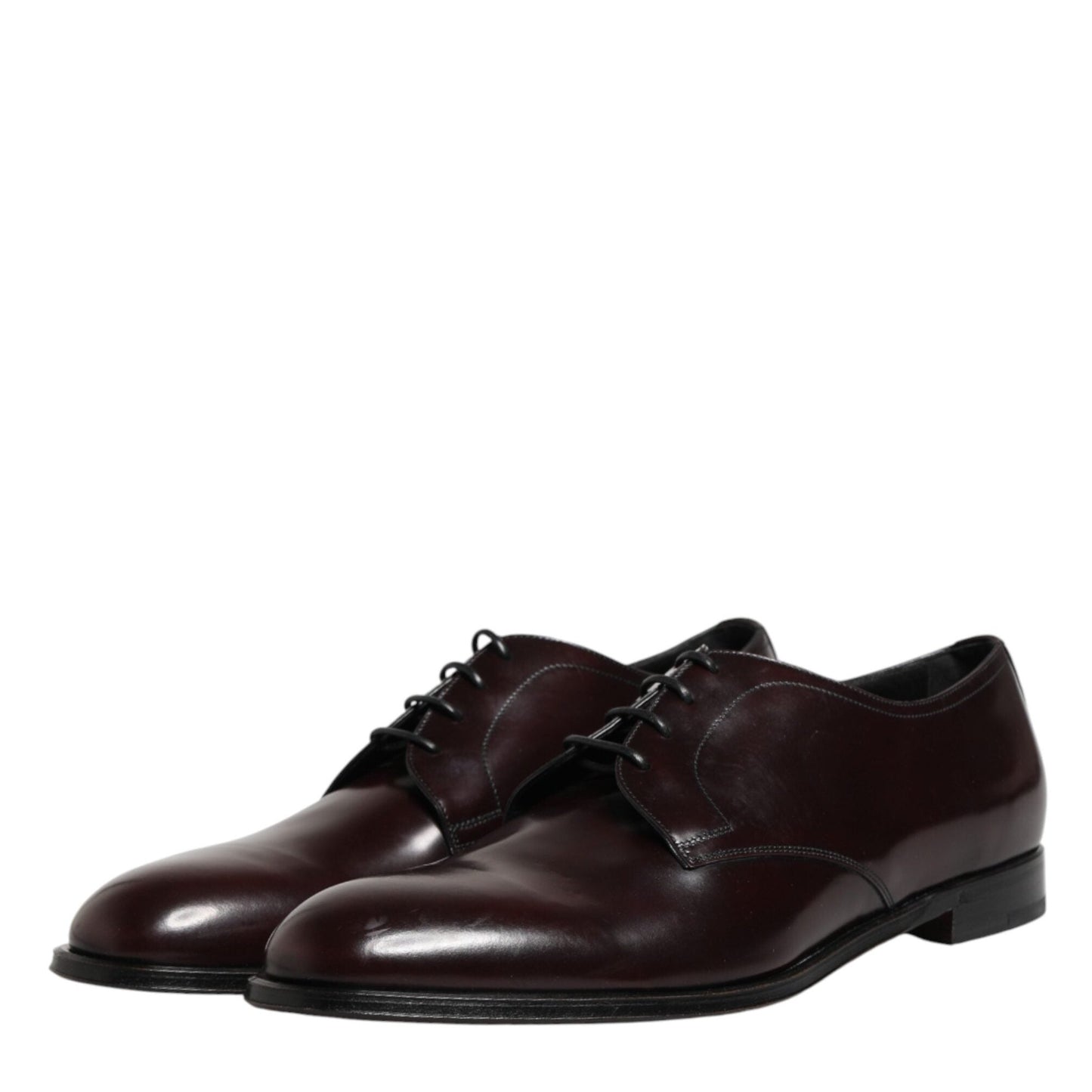Dolce & Gabbana Black Lace Up Leather Dress Derby Men Shoes