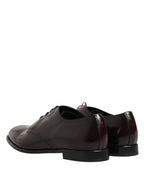 Dolce & Gabbana Black Lace Up Leather Dress Derby Men Shoes - Eljoys Fashion 
