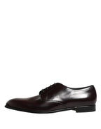 Dolce & Gabbana Black Lace Up Leather Dress Derby Men Shoes - Eljoys Fashion 