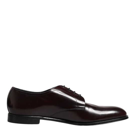 Dolce & Gabbana Black Lace Up Leather Dress Derby Men Shoes